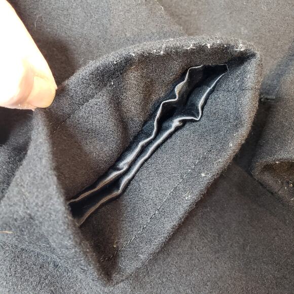 DSCP Quarterback Collection Women's 10R Wool Peacoat Black Overcoat US Navy~ GUC - Picture 16 of 16